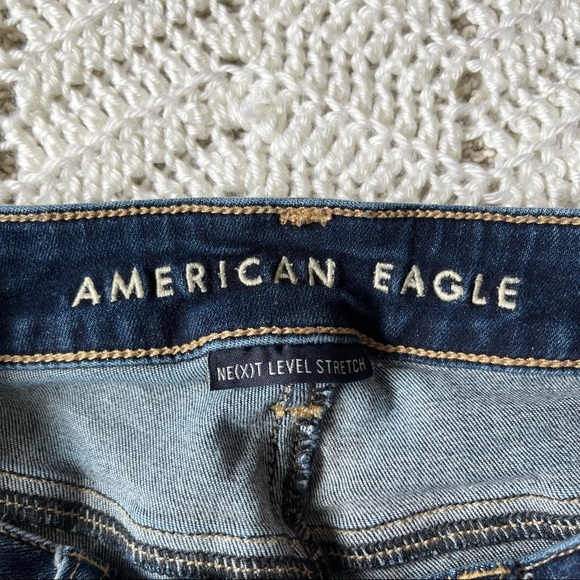 American Eagle Ripped Jean Shorts - High Waisted - Picture 2 of 4